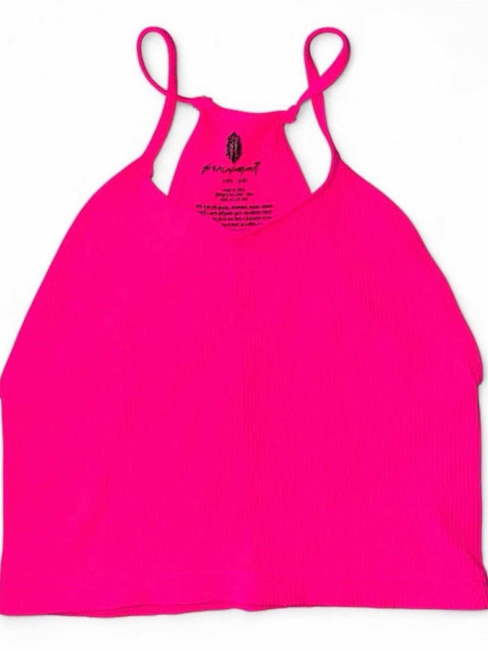Free People Bright Pink Women's Ribbed Cami Top